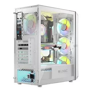 LOGIC PC skříň Portos ARGB MIDI 1x USB 3.0, 2x USB 2.0 + audio, bílá, bez zdroje LOGIC PC skříň Portos ARGB MIDI 1x USB 3.0, 2x USB 2.0 + audio, bílá, bez zdroje