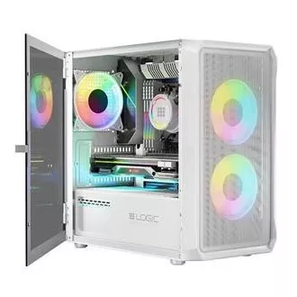 LOGIC PC skříň Portos ARGB MINI 1x USB 3.0, 2x USB 2.0 + audio, bílá, bez zdroje LOGIC PC skříň Portos ARGB MINI 1x USB 3.0, 2x USB 2.0 + audio, bílá, bez zdroje