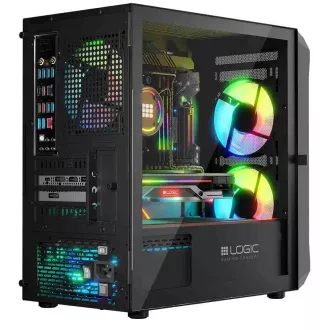 LOGIC PC skříň Portos ARGB MINI 1x USB 3.0, 2x USB 2.0 + audio, černá, bez zdroje LOGIC PC skříň Portos ARGB MINI 1x USB 3.0, 2x USB 2.0 + audio, černá, bez zdroje