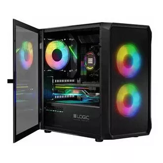 LOGIC PC skříň Portos ARGB MINI 1x USB 3.0, 2x USB 2.0 + audio, černá, bez zdroje LOGIC PC skříň Portos ARGB MINI 1x USB 3.0, 2x USB 2.0 + audio, černá, bez zdroje