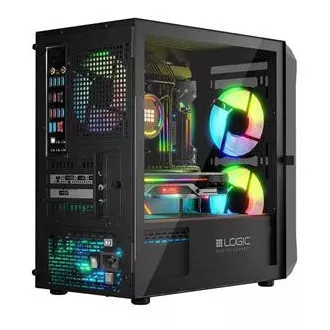 LOGIC PC skříň Portos ARGB MINI 1x USB 3.0, 2x USB 2.0 + audio, černá, bez zdroje LOGIC PC skříň Portos ARGB MINI 1x USB 3.0, 2x USB 2.0 + audio, černá, bez zdroje