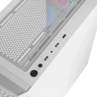 LOGIC PC skříň Aramis ARGB MIDI 1x USB 3.0, 2x USB 2.0 + audio, bílá, bez zdroje