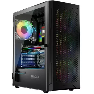 LOGIC PC skříň Aramis ARGB MIDI 1x USB 3.0, 2x USB 2.0 + audio, černá, bez zdroje LOGIC PC skříň Aramis ARGB MIDI 1x USB 3.0, 2x USB 2.0 + audio, černá, bez zdroje