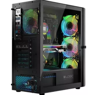 LOGIC PC skříň Aramis ARGB MIDI 1x USB 3.0, 2x USB 2.0 + audio, černá, bez zdroje LOGIC PC skříň Aramis ARGB MIDI 1x USB 3.0, 2x USB 2.0 + audio, černá, bez zdroje
