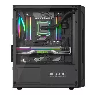 LOGIC PC skříň Aramis ARGB MINI 1x USB 3.0, 2x USB 2.0 + audio, černá, bez zdroje LOGIC PC skříň Aramis ARGB MINI 1x USB 3.0, 2x USB 2.0 + audio, černá, bez zdroje