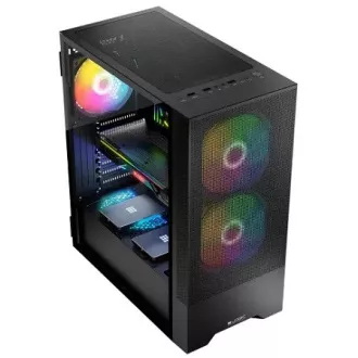 LOGIC PC skříň Arya ARGB MIDI 1x USB 3.0, 2x USB 2.0 + audio, černá, bez zdroje LOGIC PC skříň Arya ARGB MIDI 1x USB 3.0, 2x USB 2.0 + audio, černá, bez zdroje