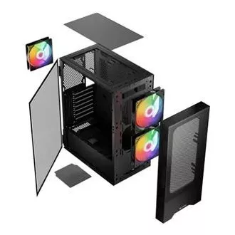 LOGIC PC skříň Arya ARGB MIDI 1x USB 3.0, 2x USB 2.0 + audio, černá, bez zdroje LOGIC PC skříň Arya ARGB MIDI 1x USB 3.0, 2x USB 2.0 + audio, černá, bez zdroje