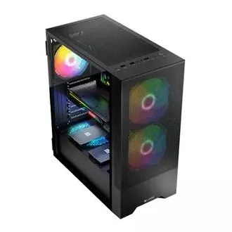 LOGIC PC skříň Arya ARGB MIDI 1x USB 3.0, 2x USB 2.0 + audio, černá, bez zdroje LOGIC PC skříň Arya ARGB MIDI 1x USB 3.0, 2x USB 2.0 + audio, černá, bez zdroje