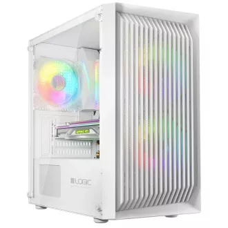LOGIC PC skříň Atos ARGB MINI 1x USB 3.0, 2x USB 2.0 + audio, bílá, bez zdroje LOGIC PC skříň Atos ARGB MINI 1x USB 3.0, 2x USB 2.0 + audio, bílá, bez zdroje