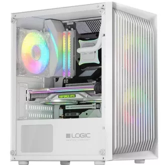 LOGIC PC skříň Atos ARGB MINI 1x USB 3.0, 2x USB 2.0 + audio, bílá, bez zdroje LOGIC PC skříň Atos ARGB MINI 1x USB 3.0, 2x USB 2.0 + audio, bílá, bez zdroje