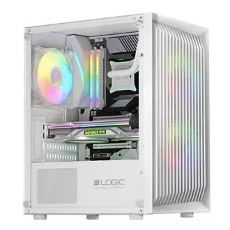 LOGIC PC skříň Atos ARGB MINI 1x USB 3.0, 2x USB 2.0 + audio, bílá, bez zdroje LOGIC PC skříň Atos ARGB MINI 1x USB 3.0, 2x USB 2.0 + audio, bílá, bez zdroje