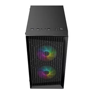 LOGIC PC skříň Atos ARGB MINI 1x USB 3.0, 2x USB 2.0 + audio, černá, bez zdroje