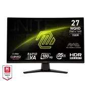MSI Gaming monitor MAG 274CQF, 27" Rapid VA zakřivený/2560x1440 WQHD/180Hz/0,5ms/2xHDMI/DP/černá