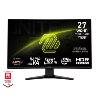 MSI Gaming monitor MAG 274CQF, 27" Rapid VA zakřivený/2560x1440 WQHD/180Hz/0,5ms/2xHDMI/DP/černá MSI Gaming monitor MAG 274CQF, 27" Rapid VA zakřivený/2560x1440 WQHD/180Hz/0,5ms/2xHDMI/DP/černá