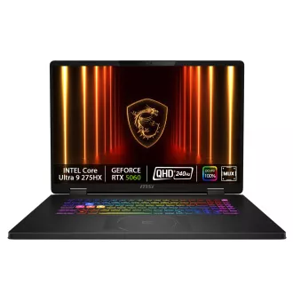 MSI Crosshair 18 HX AI A2XWFKG-027CZ/Core Ultra 9 275HX/32GB/2TB/RTX 5060, 8GB/18" QHD+ IPS,240Hz/Win11 home/černá