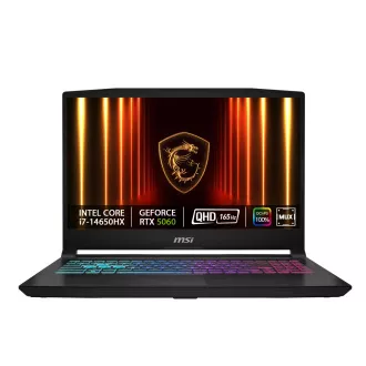 MSI Katana 15 HX B14WEK-250XCZ/i7-14650HX/32GB/1TB SSD/RTX 5050, 8GB/15,6" QHD, 165Hz IPS/Bez OS/černá MSI Katana 15 HX B14WEK-250XCZ/i7-14650HX/32GB/1TB SSD/RTX 5050, 8GB/15,6" QHD, 165Hz IPS/Bez OS/černá