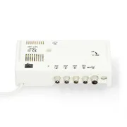 Nedis SAMP42244WT - Anténní zesilovač CATV | Zesílení: 20 dB | 47 - 694 MHz| Počet výstupů: 4 | Ovládání zesílení | Bílá