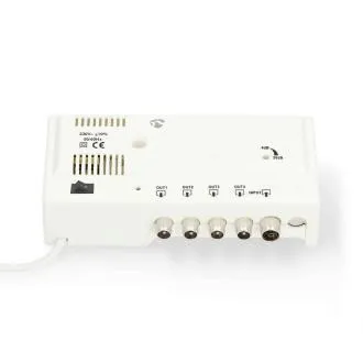 Nedis SAMP42244WT - Anténní zesilovač CATV | Zesílení: 20 dB | 47 - 694 MHz| Počet výstupů: 4 | Ovládání zesílení | Bílá Nedis SAMP42244WT - Anténní zesilovač CATV | Zesílení: 20 dB | 47 - 694 MHz| Počet výstupů: 4 | Ovládání zesílení | Bílá