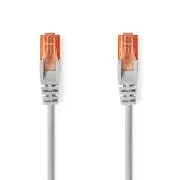 Nedis CCGL85230GY100 - Síťový Kabel CAT6 | RJ45 Zástrčka | RJ45 Zástrčka | U/UTP | 10.0 m | Kulatý | PVC | Šedá | Label