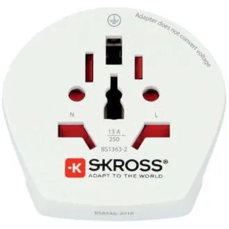 Skross SKR1500211EC- Cestovní Adaptér Svět do Evropy pro 2 a 3pólová zařízení z více než 220 destinací Skross SKR1500211EC- Cestovní Adaptér Svět do Evropy pro 2 a 3pólová zařízení z více než 220 destinací