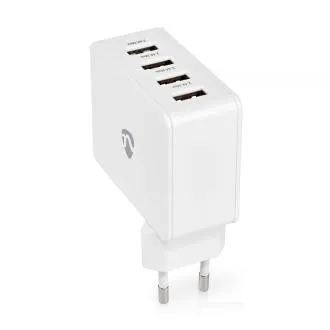 Nedis WCHA20BKUC - Síťová nabíječka | 20 W | GaN | PD3.0 | Funkce rychlého nabíjení | 2 výstupy | USB-A / USB-C | Černá