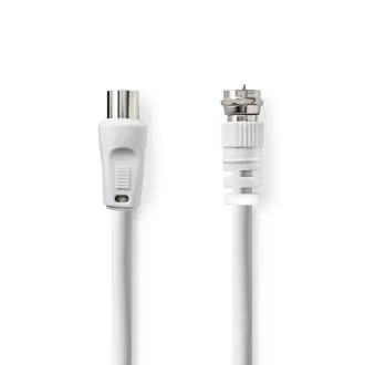 Nedis CSGL41000WT30 - Satelitní a Anténní Kabel | F Zástrčka | F Zástrčka | 75 Ohm | Dvojité Stínění | 3m | Bílá Nedis CSGL41000WT30 - Satelitní a Anténní Kabel | F Zástrčka | F Zástrčka | 75 Ohm | Dvojité Stínění | 3m | Bílá