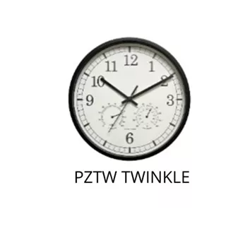 PLATINET NÁSTĚNNÉ KULATÉ HODINY TWINKLE, tichý mechanismus, vlhkoměr a teploměr