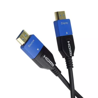 PremiumCord Ultra High Speed HDMI 2.1 optický kabel 8K@60Hz 4K@120Hz 7m zlacený