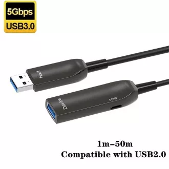 PremiumCord USB3.0 + 2.0 prodlužovací optický AOC kabel A/Male - A/Female 7m