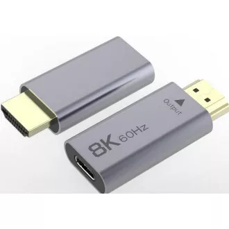 PremiumCord Adaptér USB-C na HDMI rozlišení obrazu 8K@60Hz,4K@144Hz Aluminium