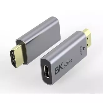 PremiumCord Adaptér USB-C na HDMI rozlišení obrazu 8K@60Hz,4K@144Hz Aluminium