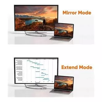 PremiumCord Adaptér USB-C na HDMI rozlišení obrazu 8K@60Hz,4K@144Hz Aluminium
