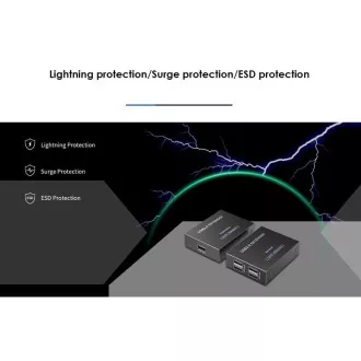PremiumCord 4-port USB 2.0 extender po Cat5/Cat5e/Cat6 do 150m