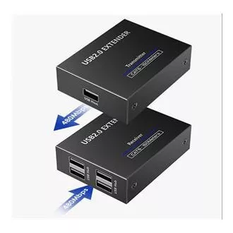 PremiumCord 4-port USB 2.0 extender po Cat5/Cat5e/Cat6 do 150m