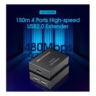 PremiumCord 4-port USB 2.0 extender po Cat5/Cat5e/Cat6 do 150m
