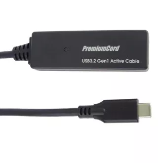 PremiumCord USB-C repeater a prodlužovací kabel Male-Female, 5Gbps 5m