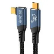 PremiumCord USB4 Version2.0 80Gbps 16K@60Hz 240W Thunderbolt 3 a 4 kabel zahnutý 1m