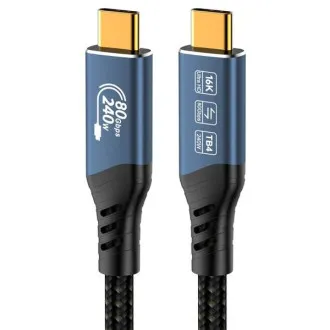 PremiumCord USB4 Version2.0 80Gbps 16K@60Hz 240W Thunderbolt 3 a 4 kabel 1,2m PremiumCord USB4 Version2.0 80Gbps 16K@60Hz 240W Thunderbolt 3 a 4 kabel 1,2m