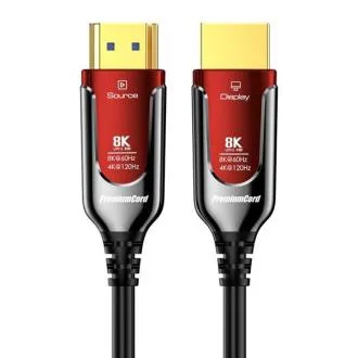 PremiumCord Ultra High Speed HDMI 2.1 optický fiber kabel 8K@60Hz,zlacené 5m PremiumCord Ultra High Speed HDMI 2.1 optický fiber kabel 8K@60Hz,zlacené 5m