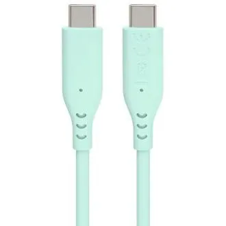 PremiumCord Silikonový kabel s konektory USB-C 60W 480Mbps tyrkysový extra měkký 1,5m PremiumCord Silikonový kabel s konektory USB-C 60W 480Mbps tyrkysový extra měkký 1,5m