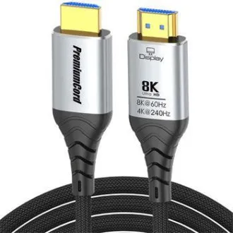 PremiumCord Ultra High Speed HDMI 2.1 optický fiber kabel 8K@60Hz,zlacené 5m PremiumCord Ultra High Speed HDMI 2.1 optický fiber kabel 8K@60Hz,zlacené 5m