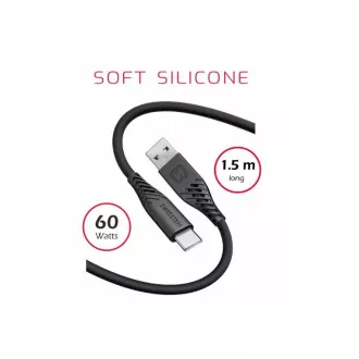 SWISSTEN DATA CABLE USB / USB-C TEXTILE 3,0M BLACK