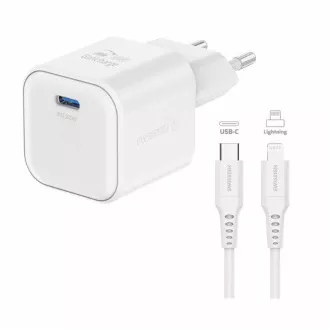 SWISSTEN SÍŤOVÝ ADAPTÉR GaN 1x USB-C 20W POWER DELIVERY BÍLÝ + DATOVÝ KABEL USB-C/LIGHTNING 1,2 M BÍLÝ SWISSTEN SÍŤOVÝ ADAPTÉR GaN 1x USB-C 20W POWER DELIVERY BÍLÝ + DATOVÝ KABEL USB-C/LIGHTNING 1,2 M BÍLÝ