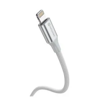 SWISSTEN DATOVÝ KABEL TEXTILE II USB / LIGHTNING 1,5 M BÍLÝ