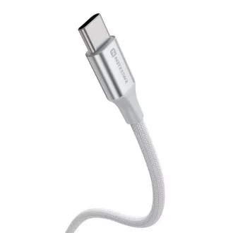 SWISSTEN DATOVÝ KABEL TEXTILE II USB / USB-C 1,5 M BÍLÝ