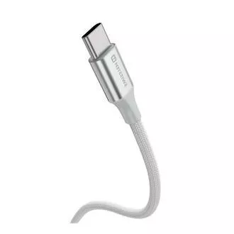 SWISSTEN DATOVÝ KABEL TEXTILE II USB / USB-C 1,5 M BÍLÝ