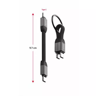 SWISSTEN MAGNETICKÝ KEYCHAIN KABEL USB-C / USB-C 9,7 CM SWISSTEN MAGNETICKÝ KEYCHAIN KABEL USB-C / USB-C 9,7 CM