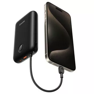 SWISSTEN POWER BANK VOLTBOX 35W 30000 mAh S INTEGROVANÝMI KABELY USB-C A LIGHTNING ČERNÁ