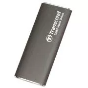 Transcend ESD265C 2TB, USB 10Gbps Type C, Externí SSD disk (3D NAND flash), kompaktní rozměry, šedý