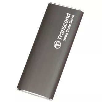 Transcend ESD265C 2TB, USB 10Gbps Type C, Externí SSD disk (3D NAND flash), kompaktní rozměry, šedý